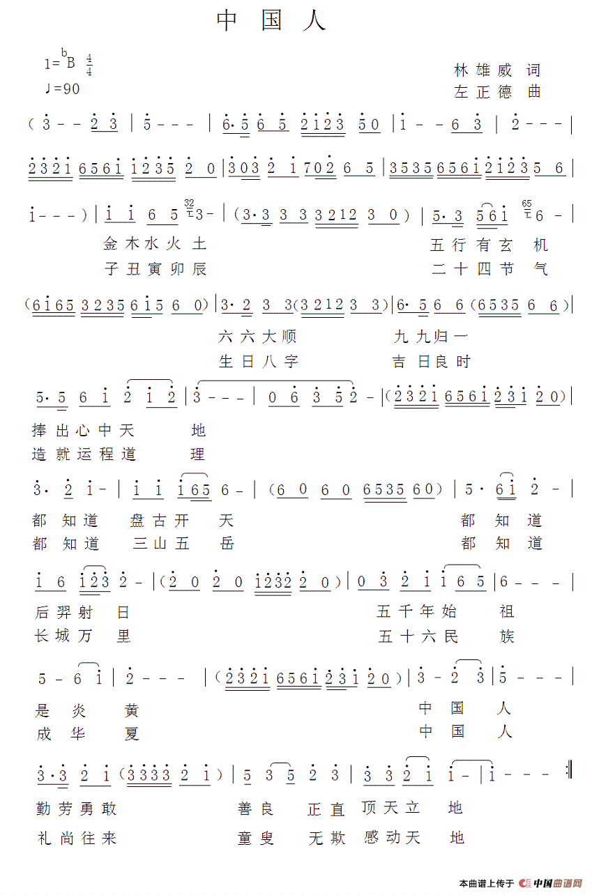 中国人（林威雄词 左正德曲）(1)中国人（京歌原谱）.gif