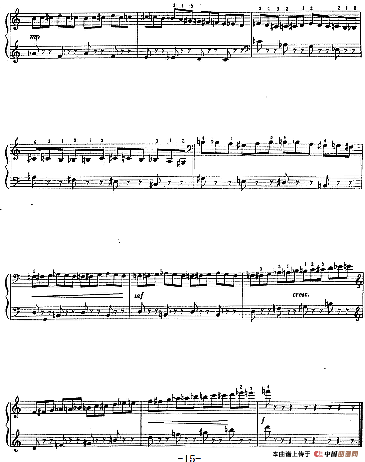 钢琴简易练习曲十六首（丁善德作品三十一号）(1)钢琴简易练习曲十六首（丁善德作品三十一号）15.png