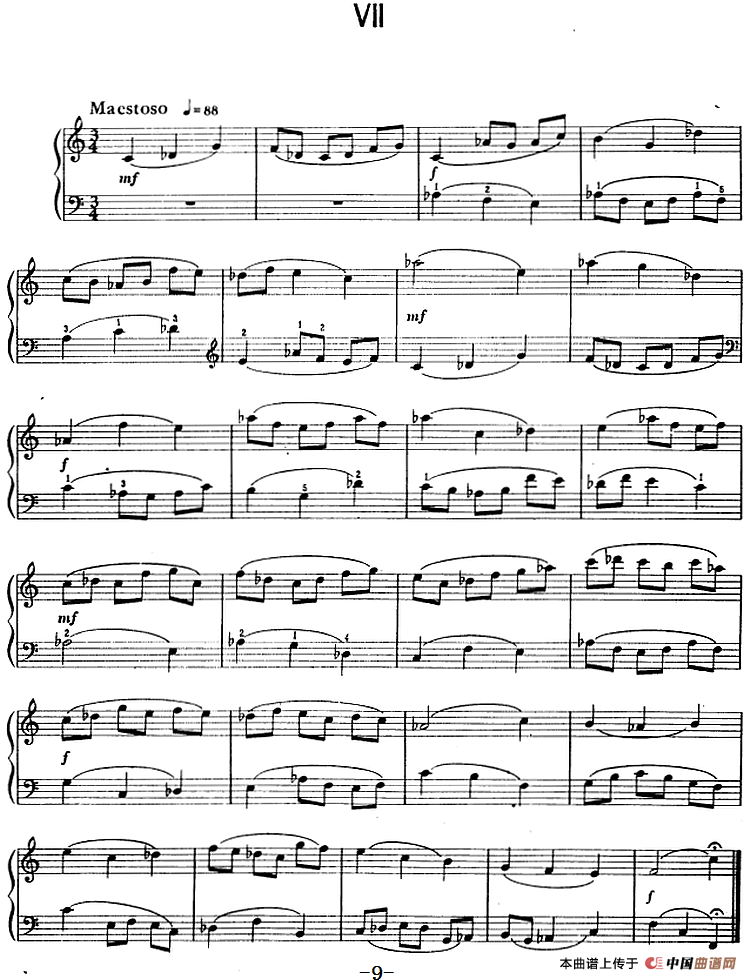钢琴简易练习曲十六首（丁善德作品三十一号）(1)钢琴简易练习曲十六首（丁善德作品三十一号）9.png