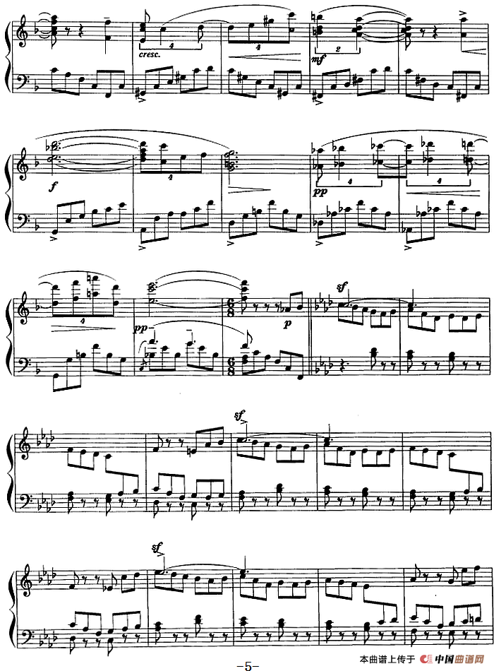 现代钢琴曲：7、即兴曲（Op.31，No.27）(1)现代钢琴曲：7、即兴曲Op.31,No.27 [法]加布里埃尔·于尔班·福雷5.png