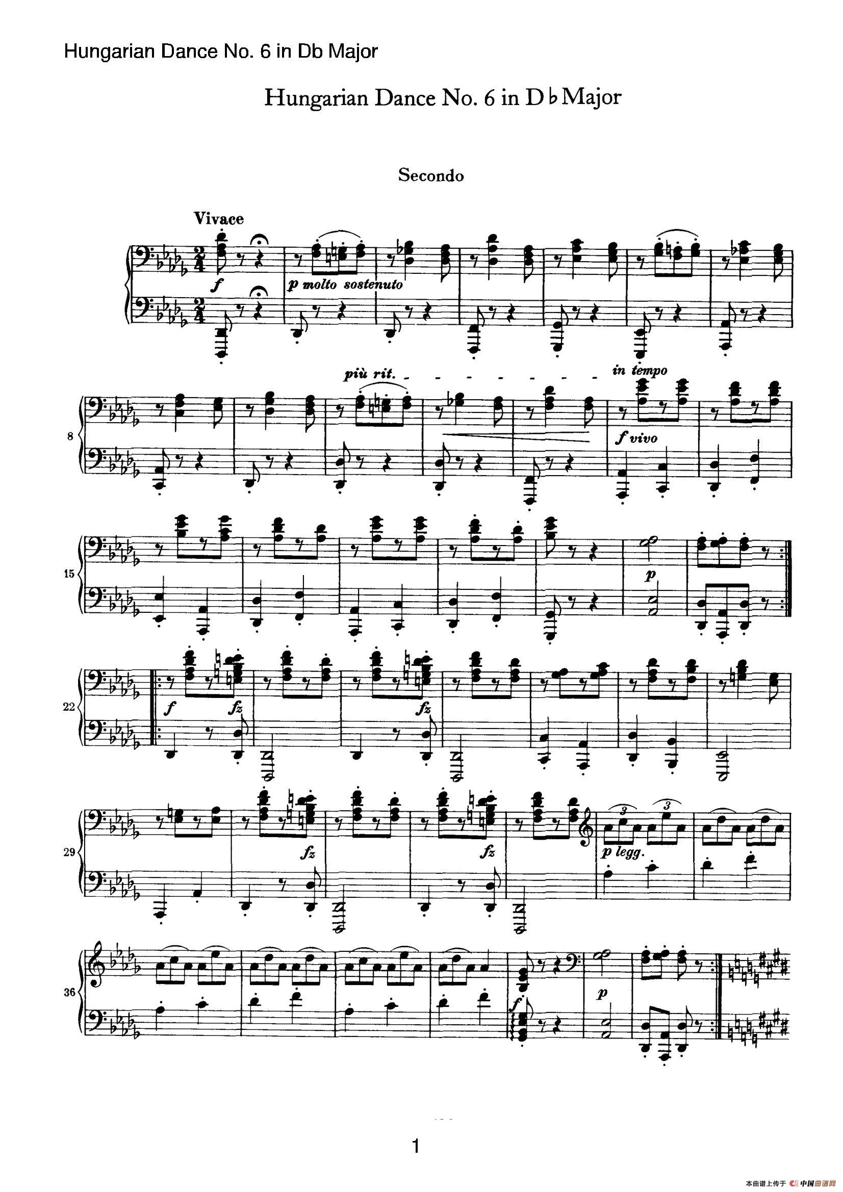 Hungarian Dance for four hands No 6 in Db Major(1)001.jpg