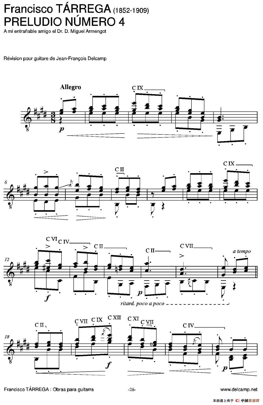 PRELUDIO NUMERO 4（古典吉他）：028=.jpg