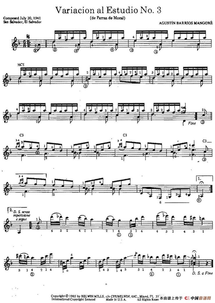 Variacion al Estudio No.3（古典吉他）：006.jpg