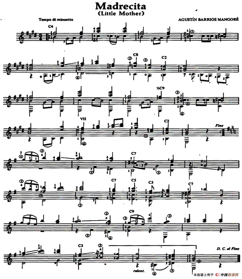 Madrecita（古典吉他）：1.jpg