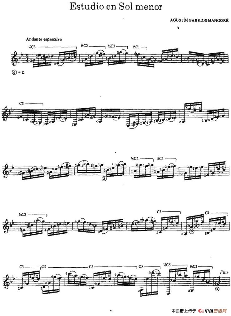 Estudio en Sol menor（古典吉他）：033.jpg
