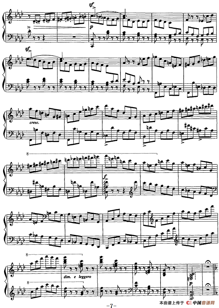 现代钢琴曲：7、即兴曲（Op.31，No.27）(1)现代钢琴曲：7、即兴曲Op.31,No.27 [法]加布里埃尔·于尔班·福雷7.png
