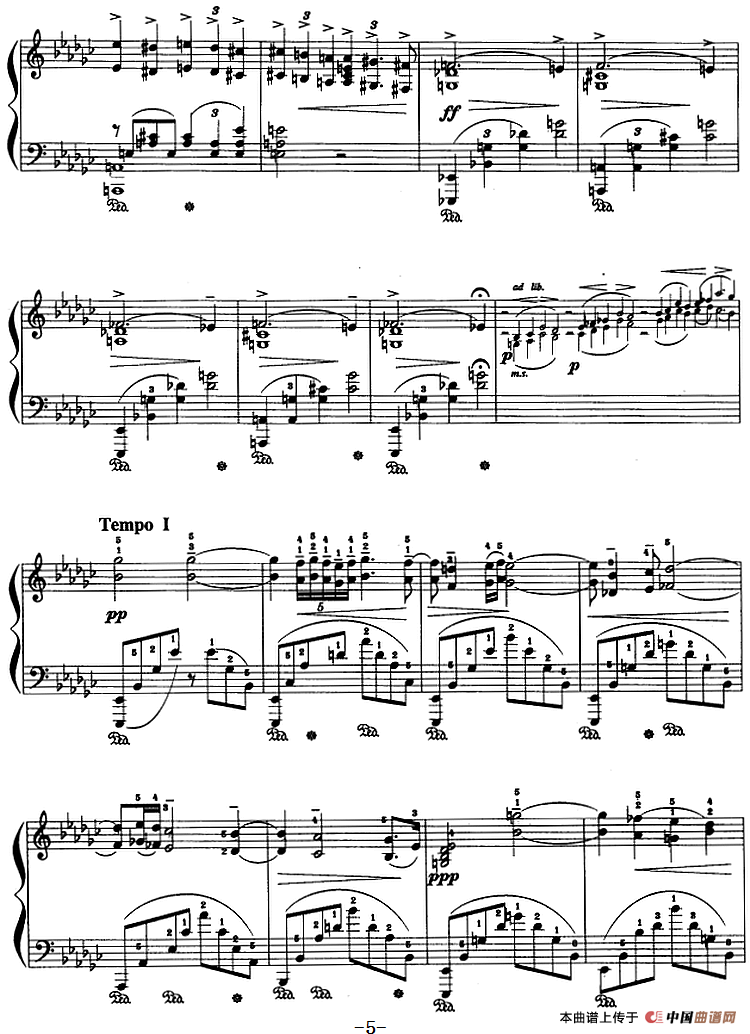 现代钢琴曲：26、哀歌（Op.3，No.1）(1)现代钢琴曲：26、哀歌Op.3，No.1 [俄]谢尔盖·瓦西里耶维奇·拉赫玛尼诺夫5.png
