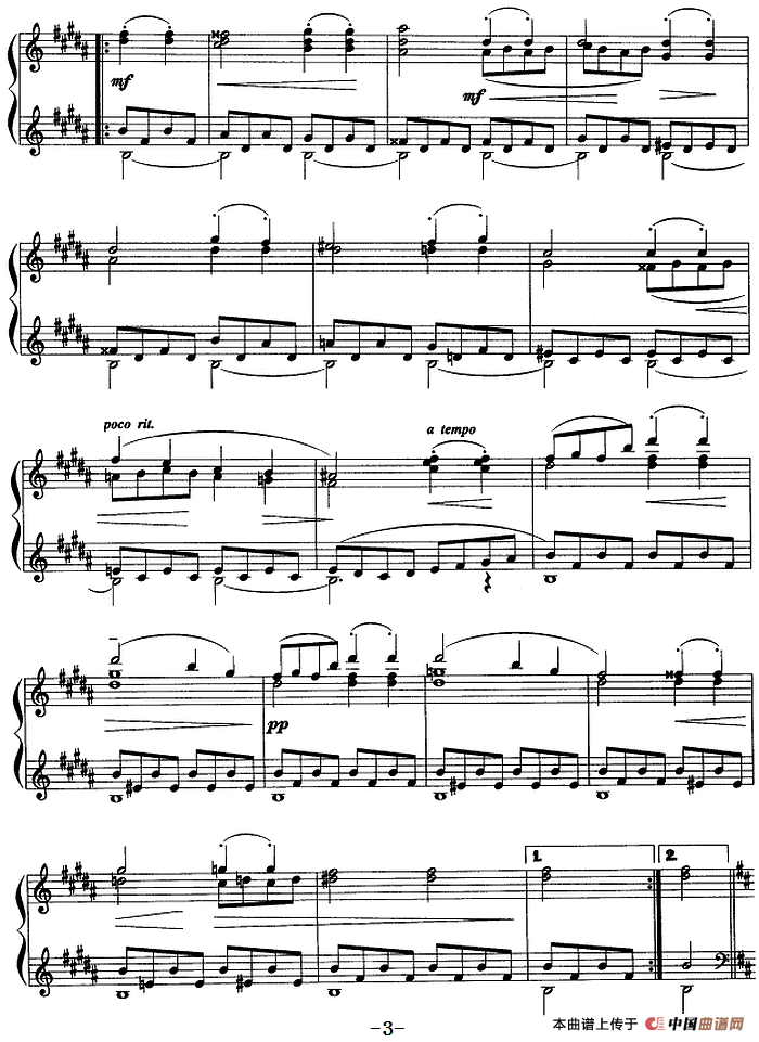 现代钢琴曲：14、加沃特舞曲(1)现代钢琴曲：14、加沃特舞曲 [德]路德维希·图伊勒3.png