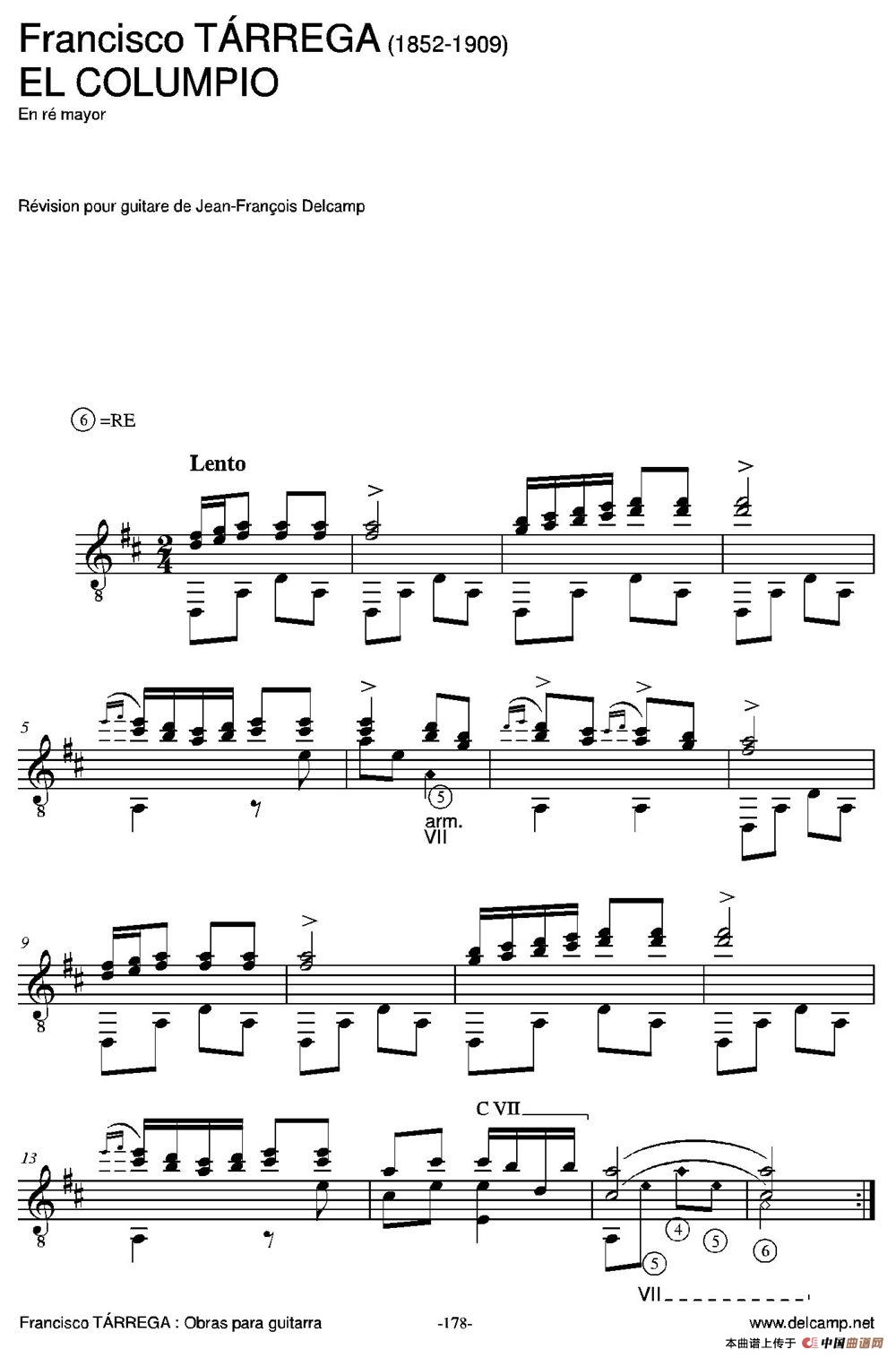 EL COLUMPIO(En re mayor)（古典吉他）：180=.jpg