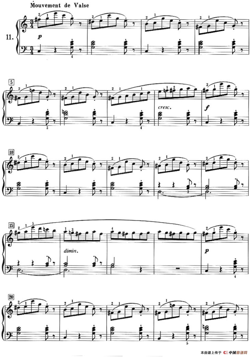50首莱蒙钢琴练习曲 作品37（NO.11）(1)Lemoine_页面_12.jpg