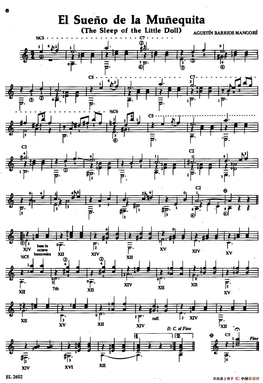 El Sueno de la Munequita（娃娃的梦）（古典吉他）：007.jpg