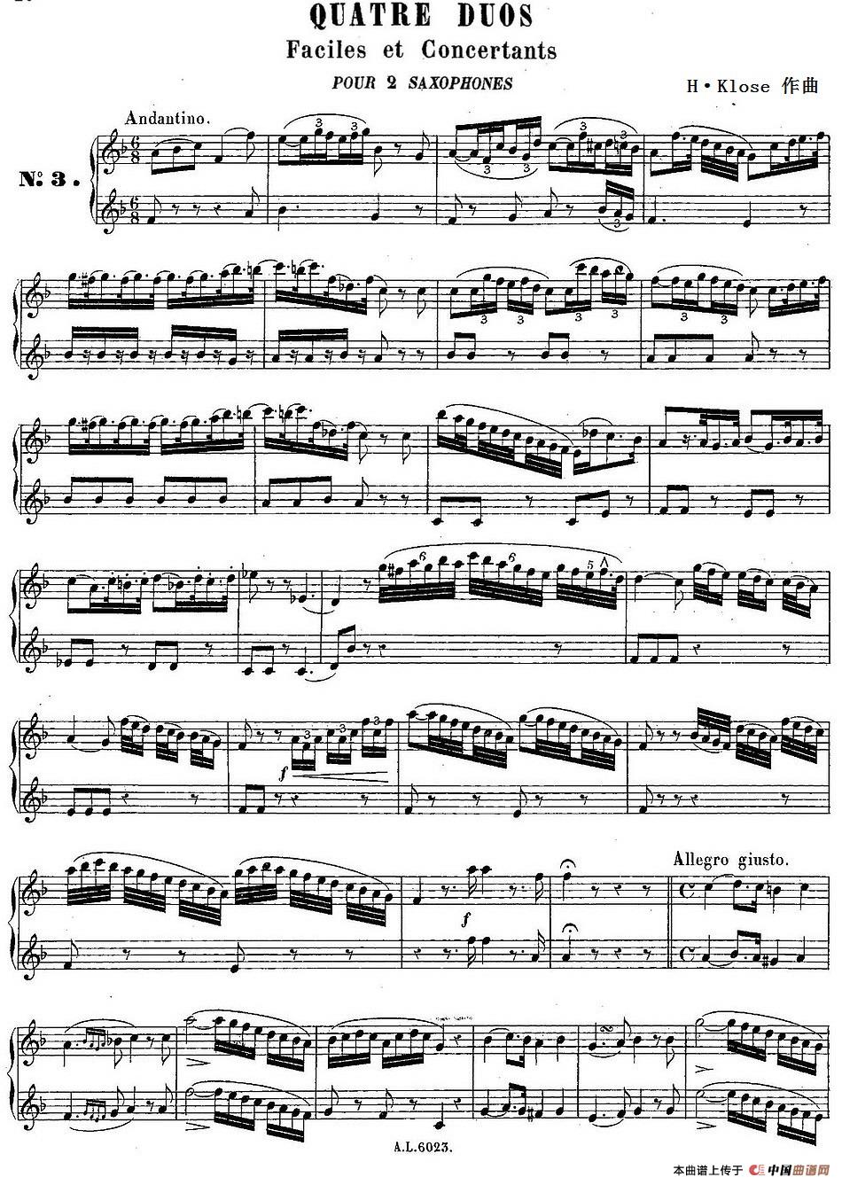 H·Klose练习曲（Quatre Duos Faciles et Concertants Pour 2 Saxophones—No.3）(1)HKlose二重奏练习曲_页面_36_缩小大小-.jpg