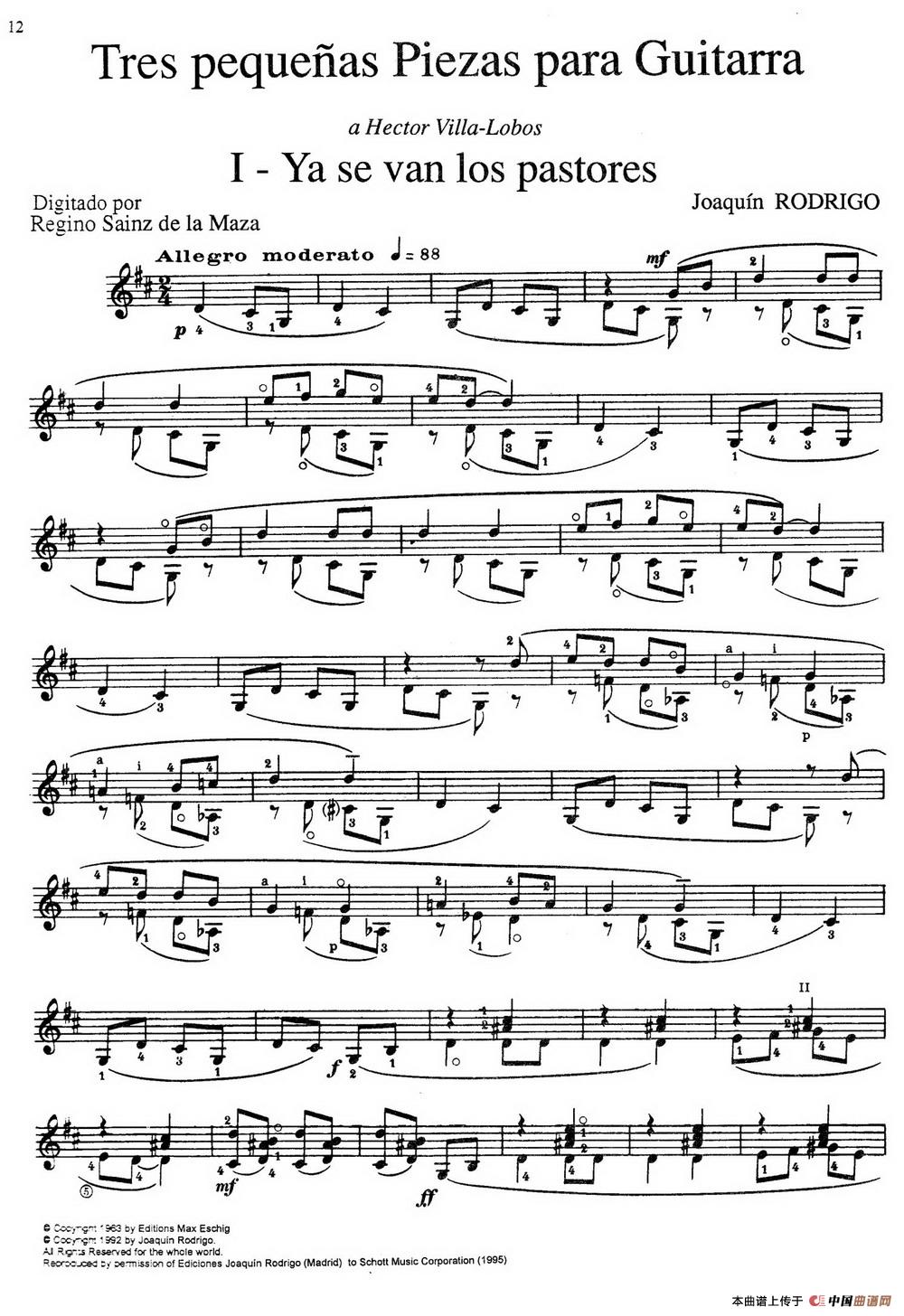 Joaquin Rodrigo Music for Guitar（罗德里戈吉他音乐P12-21）（古典吉他）：012.jpg
