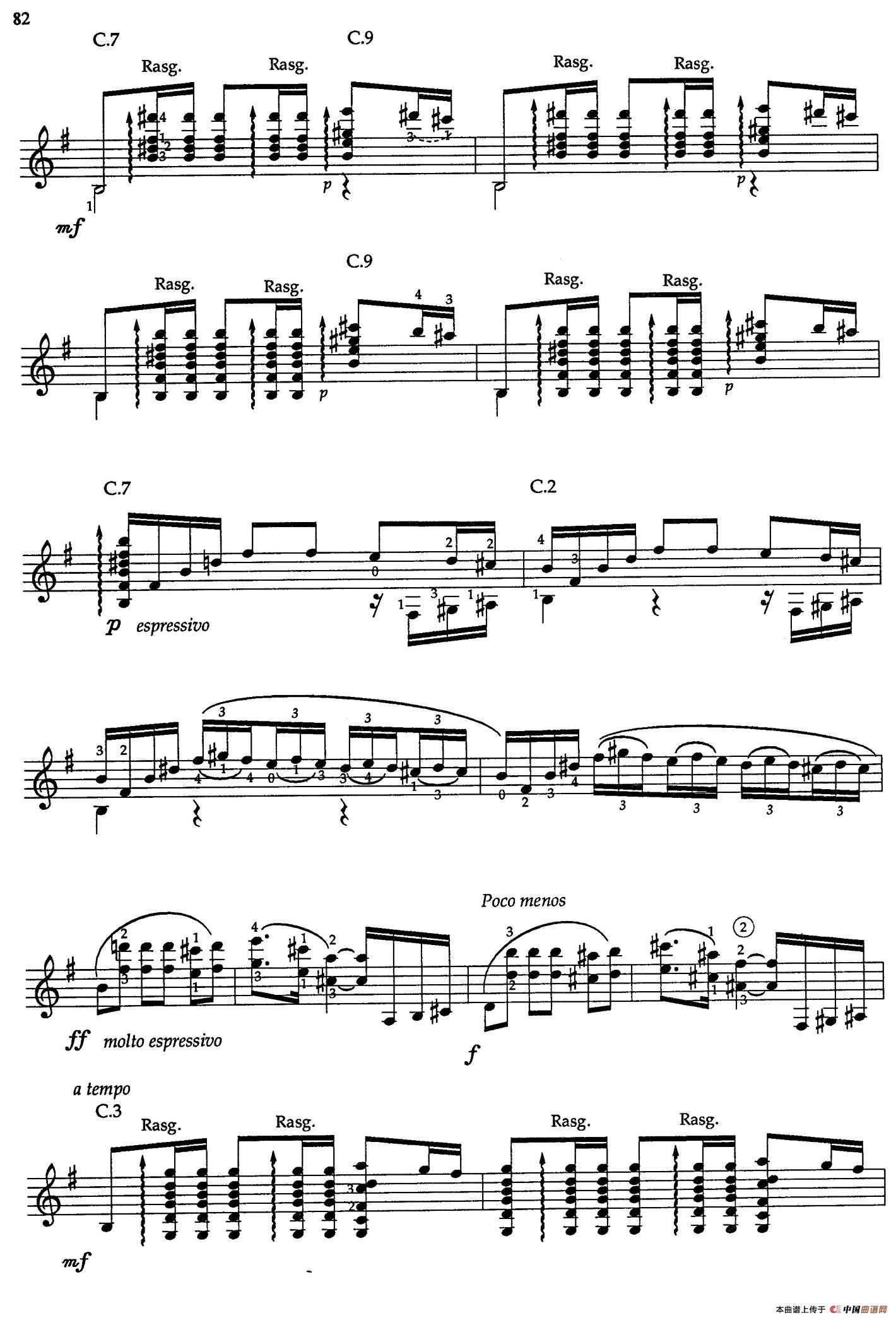 Joaquin Rodrigo Music for Guitar(罗德里戈吉他音乐P80-89(古典吉他):082.jpg