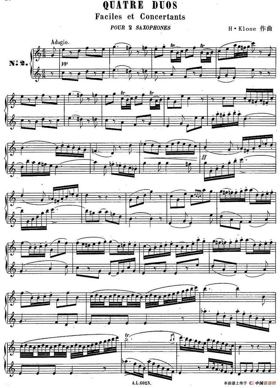 H·Klose练习曲（Quatre Duos Faciles et Concertants Pour 2 Saxophones—No.2）(1)HKlose二重奏练习曲_页面_34_缩小大小-.jpg