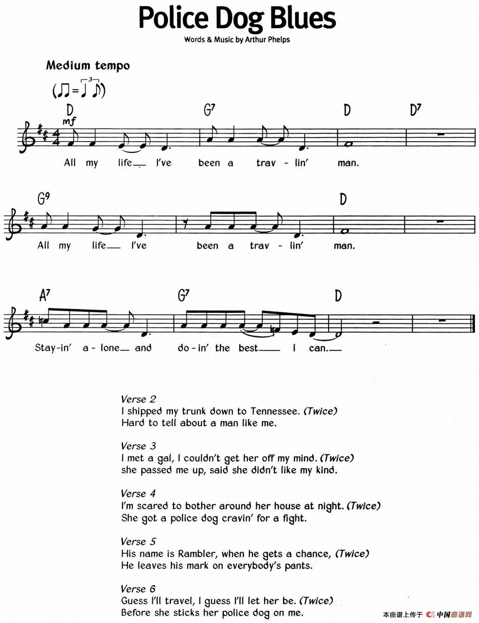 蓝调音乐：Police Dog Blues(1)蓝调音乐：Police Dog Blues.jpg