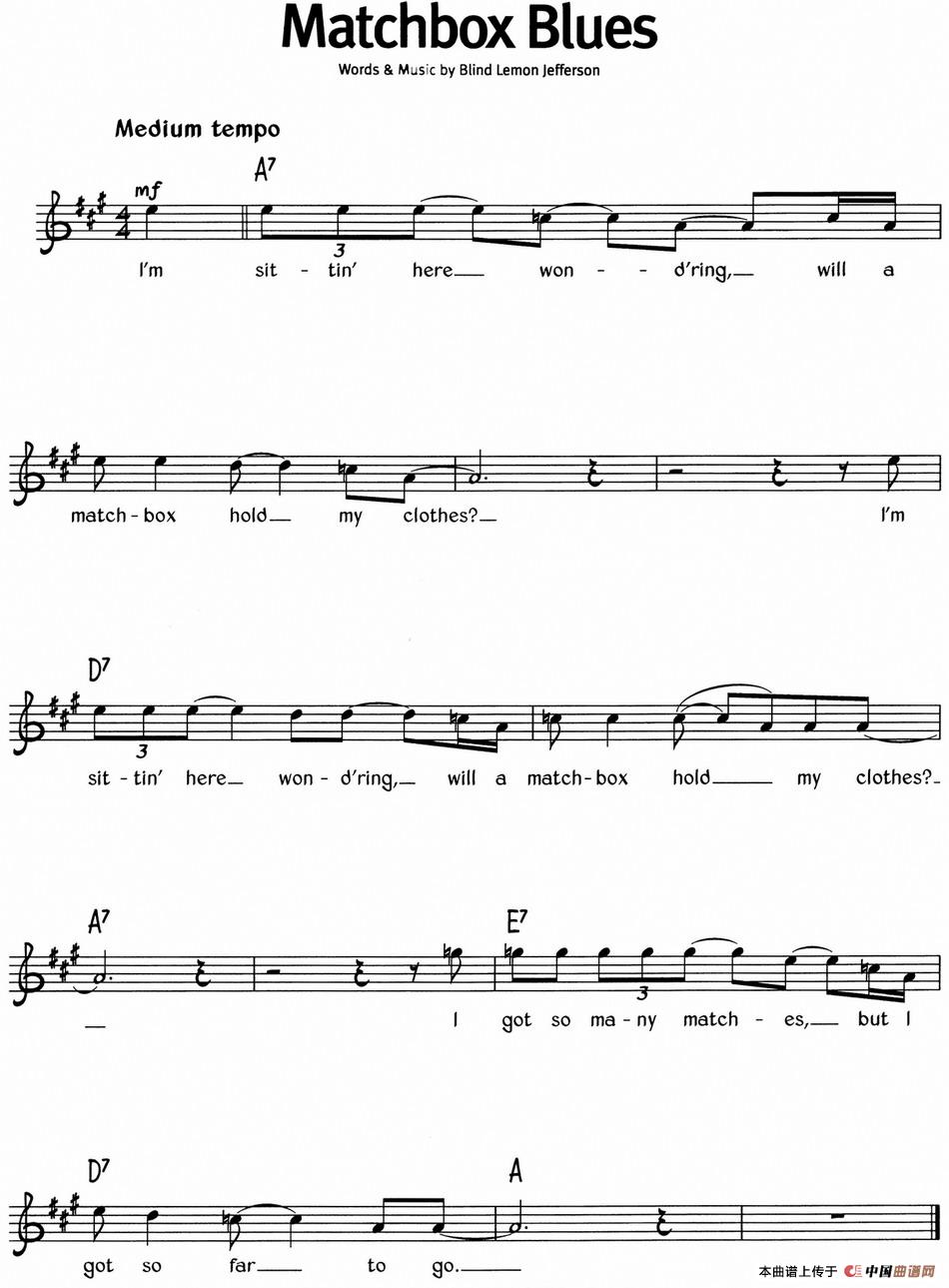 蓝调音乐：Matchbox Blues(1)蓝调音乐：Matchbox Blues.jpg