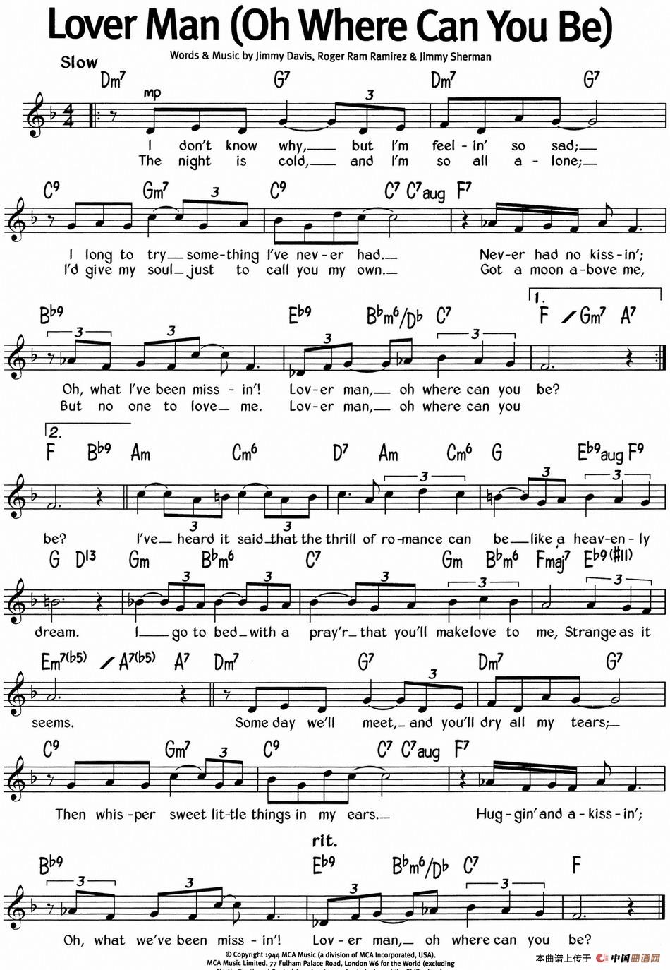 蓝调音乐：Lover Man（Oh Where Can You Be）(1)蓝调音乐：Lover Man(Oh Where Can You Be).jpg