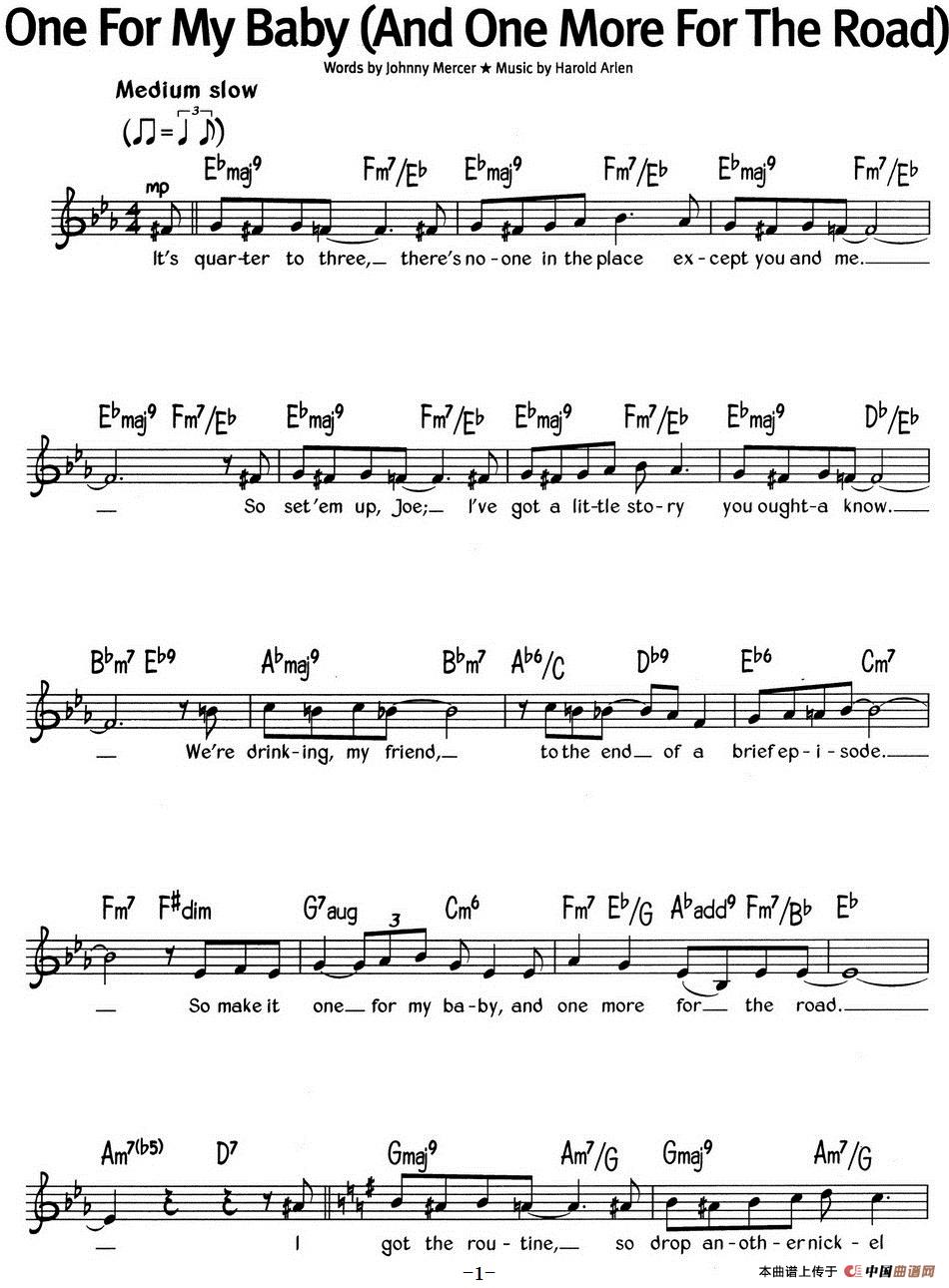 蓝调音乐：One For My Baby（And One More For The Road）(1)蓝调音乐：One For My Baby（And One More For The Road）.jpg