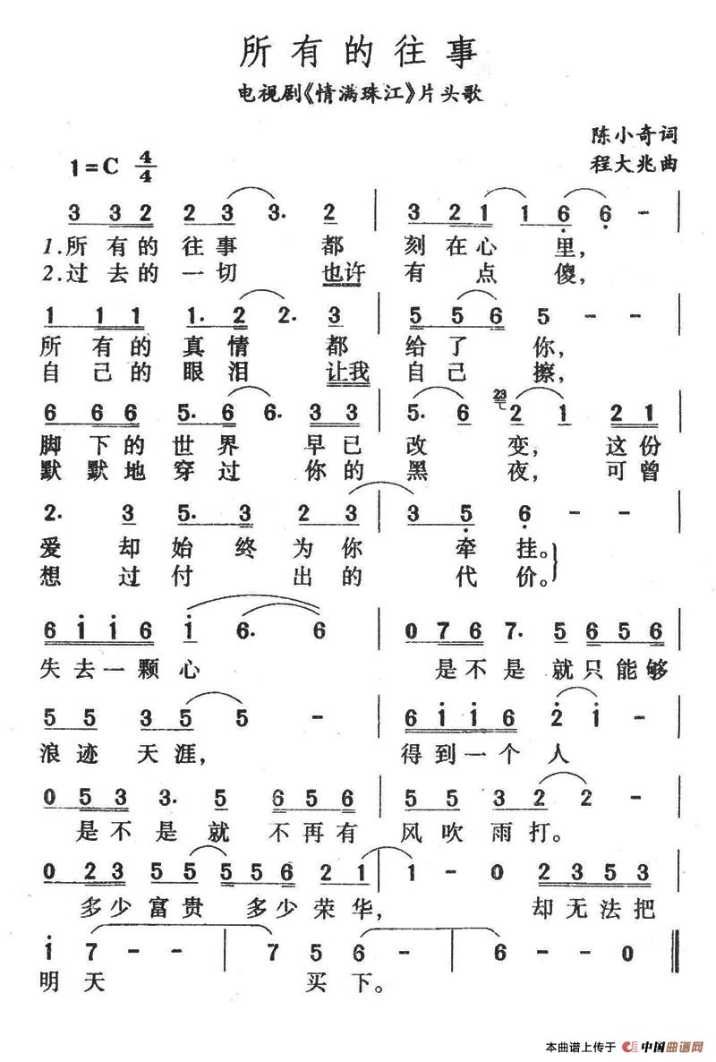 所有的往事（电视剧《情满珠江》片头歌）(1)所有的往事.jpg