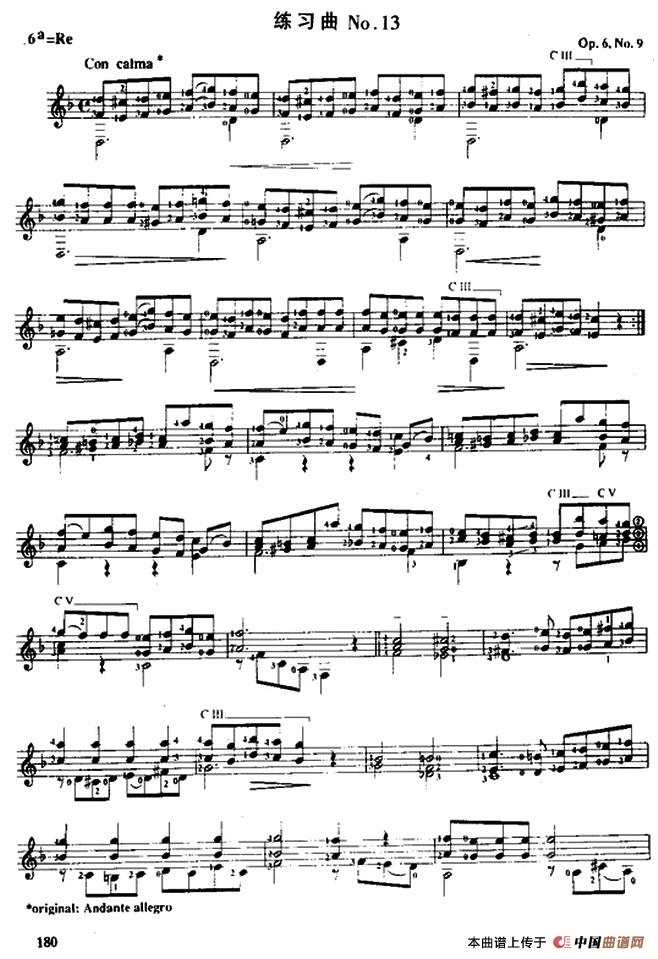 费尔南多·索尔 古典吉他练习曲 No.13（Op.6  No.9）：1.jpg