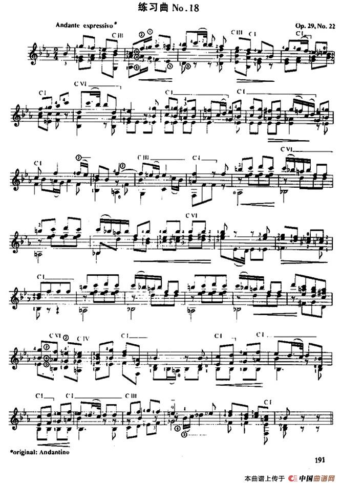 费尔南多·索尔 古典吉他练习曲 No.18（Op.29  No.22）：1.jpg