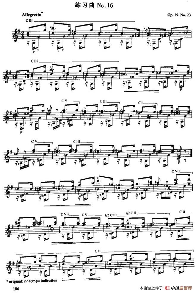 费尔南多·索尔 古典吉他练习曲 No.16（Op.29  No.23）：1.jpg