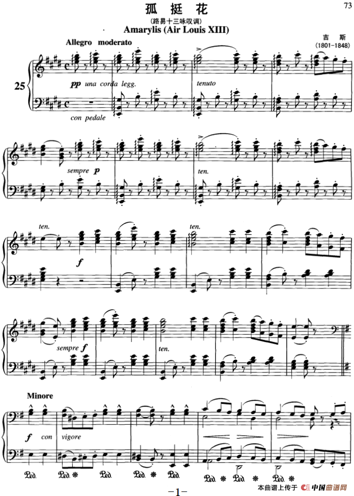 不可不弹的世界钢琴名曲：孤挺花（路易十三咏叹调）(1)不可不弹的世界钢琴名曲：孤挺花（路易十三咏叹调）&吉斯.png