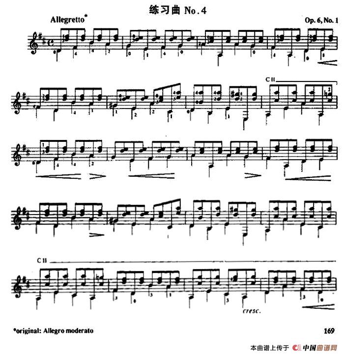 费尔南多·索尔 古典吉他练习曲 No.4（Op.6 No.1）：1.jpg
