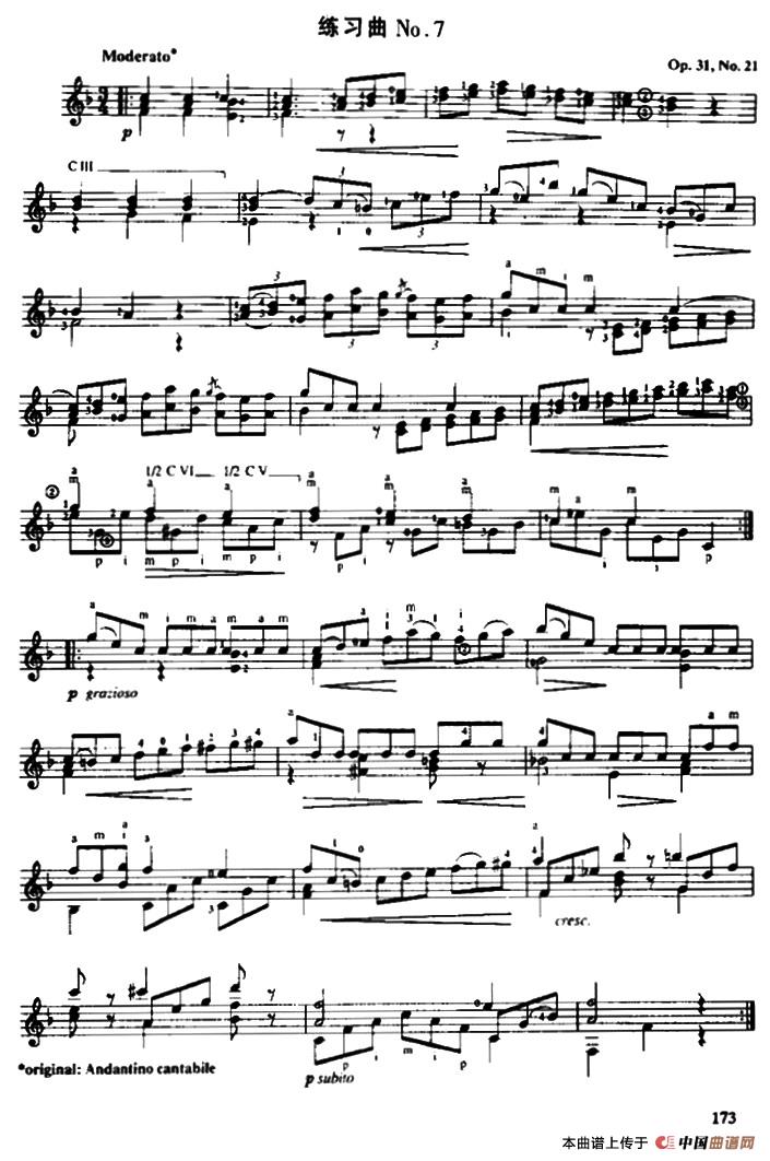 费尔南多·索尔 古典吉他练习曲 No.（Op.31 No.21）：1.jpg