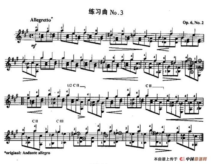 费尔南多·索尔 古典吉他练习曲 No.3（Op.6 No.2）：1.jpg