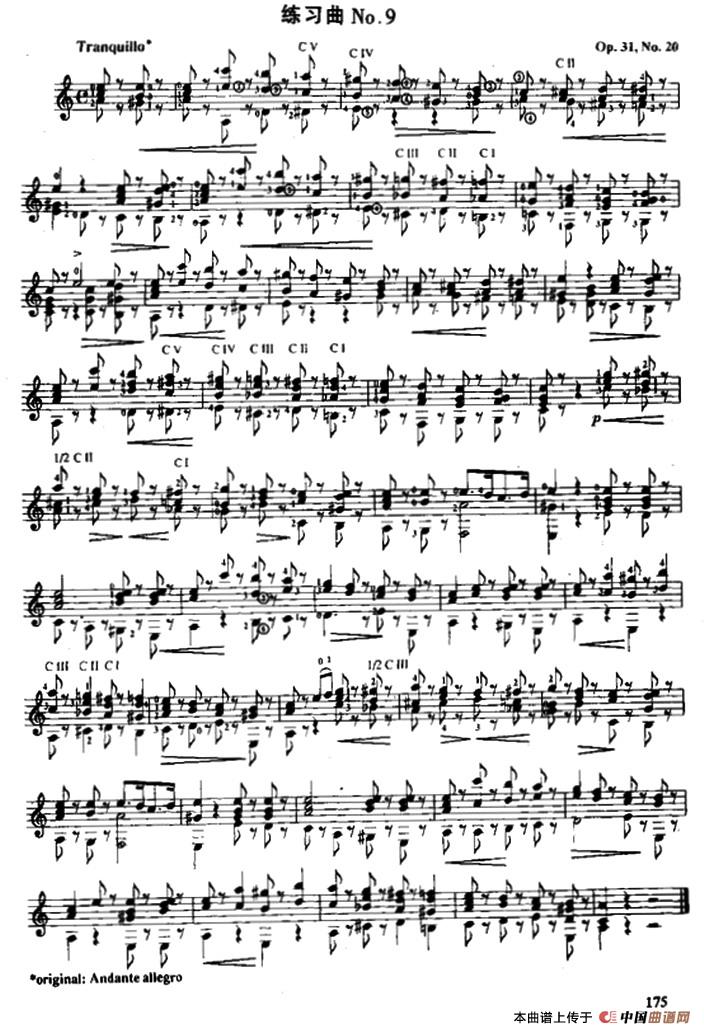 费尔南多·索尔 古典吉他练习曲 No.9（Op.31 No.20）：1.jpg