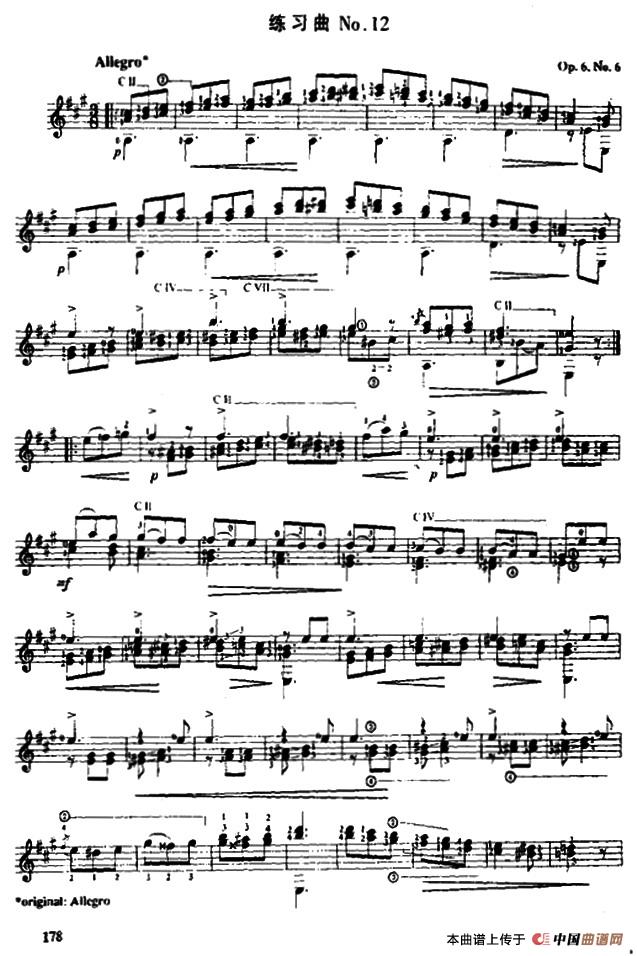 费尔南多·索尔 古典吉他练习曲 No.12（Op.6 No.6）：1.jpg