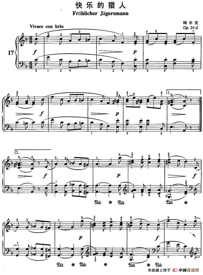 不可不弹的世界钢琴名曲：快乐的猎人(1)不可不弹的世界钢琴名曲：快乐的猎人&梅尔克.png