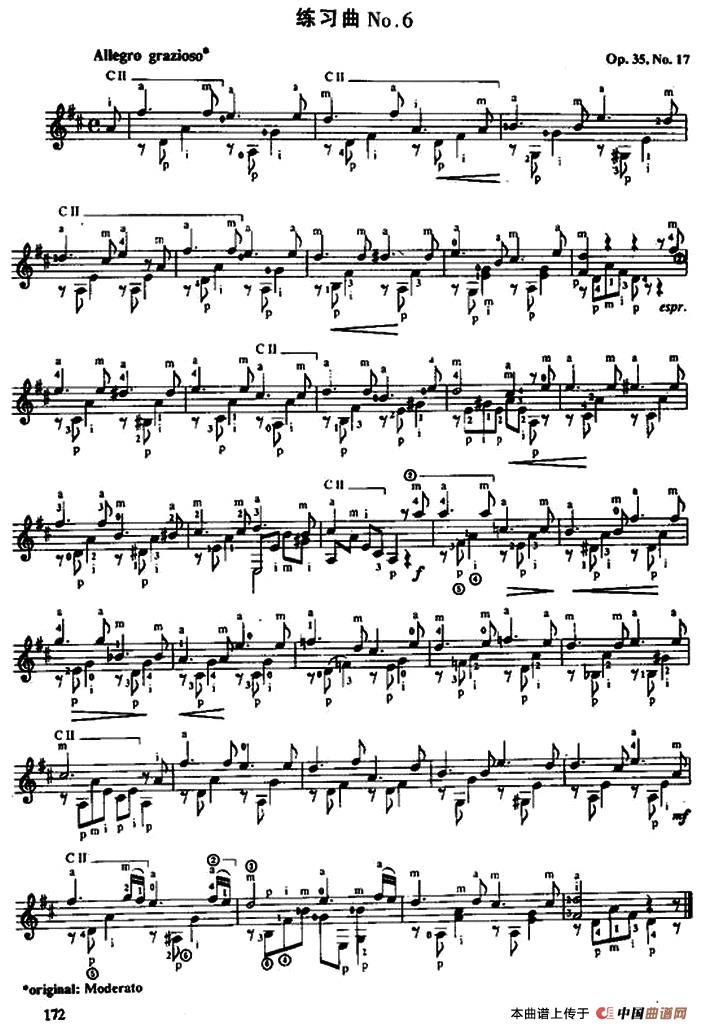 费尔南多·索尔 古典吉他练习曲 No.6（Op.35 No.17）：1.jpg