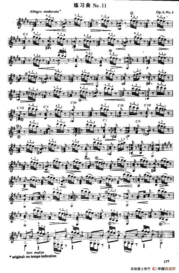 费尔南多·索尔 古典吉他练习曲 No.11（Op.6 No.3）：1.jpg