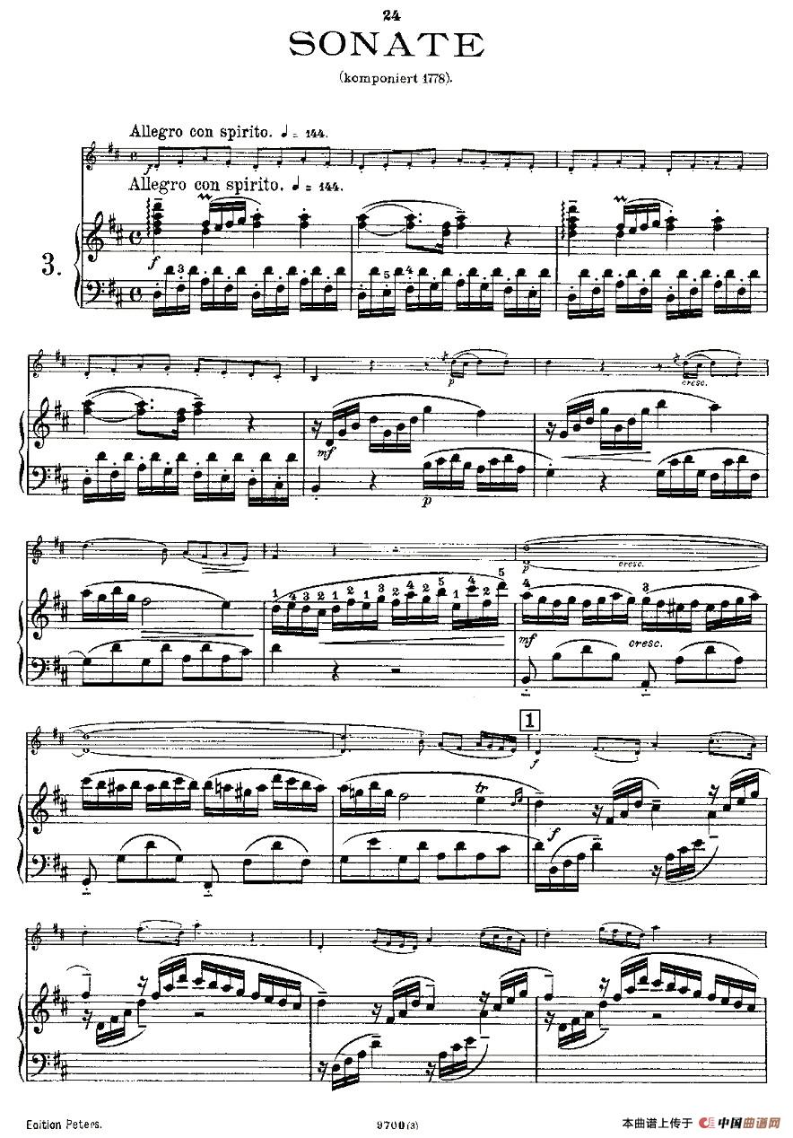 Mozart - Violin Sonata No.3, KV. 306(第三小提琴奏鸣曲)(1)KV. 306-001.jpg