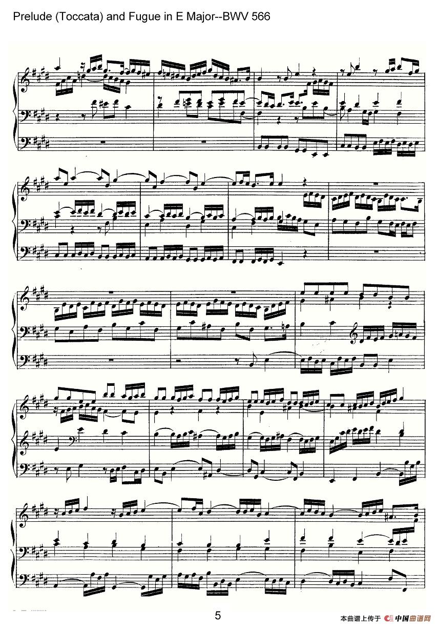 Prelude (Toccata) and Fugue in E Major--BWV 566（管风琴谱）(1)566-005.jpg