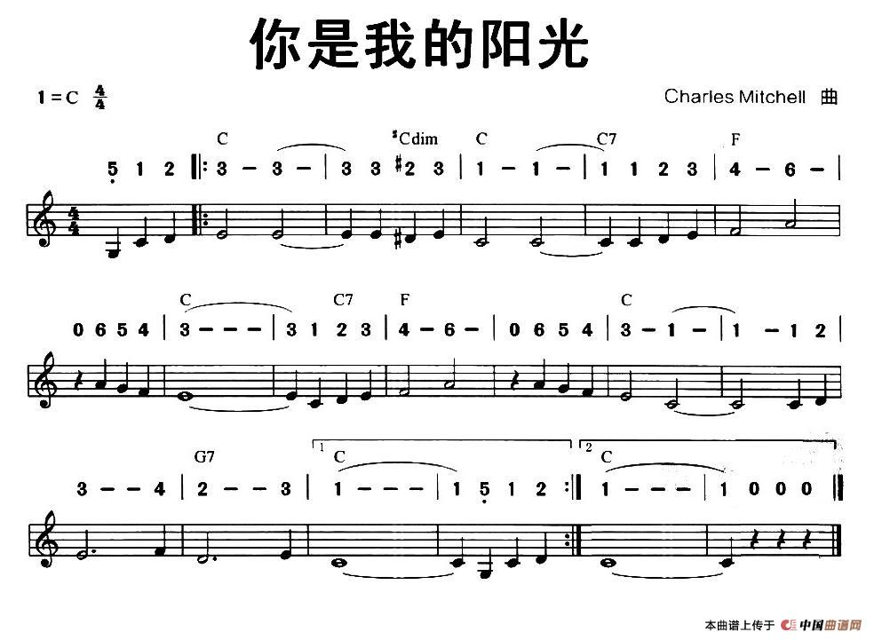 [美]你是我的阳光（线简谱混排版）(1)图片110.jpg