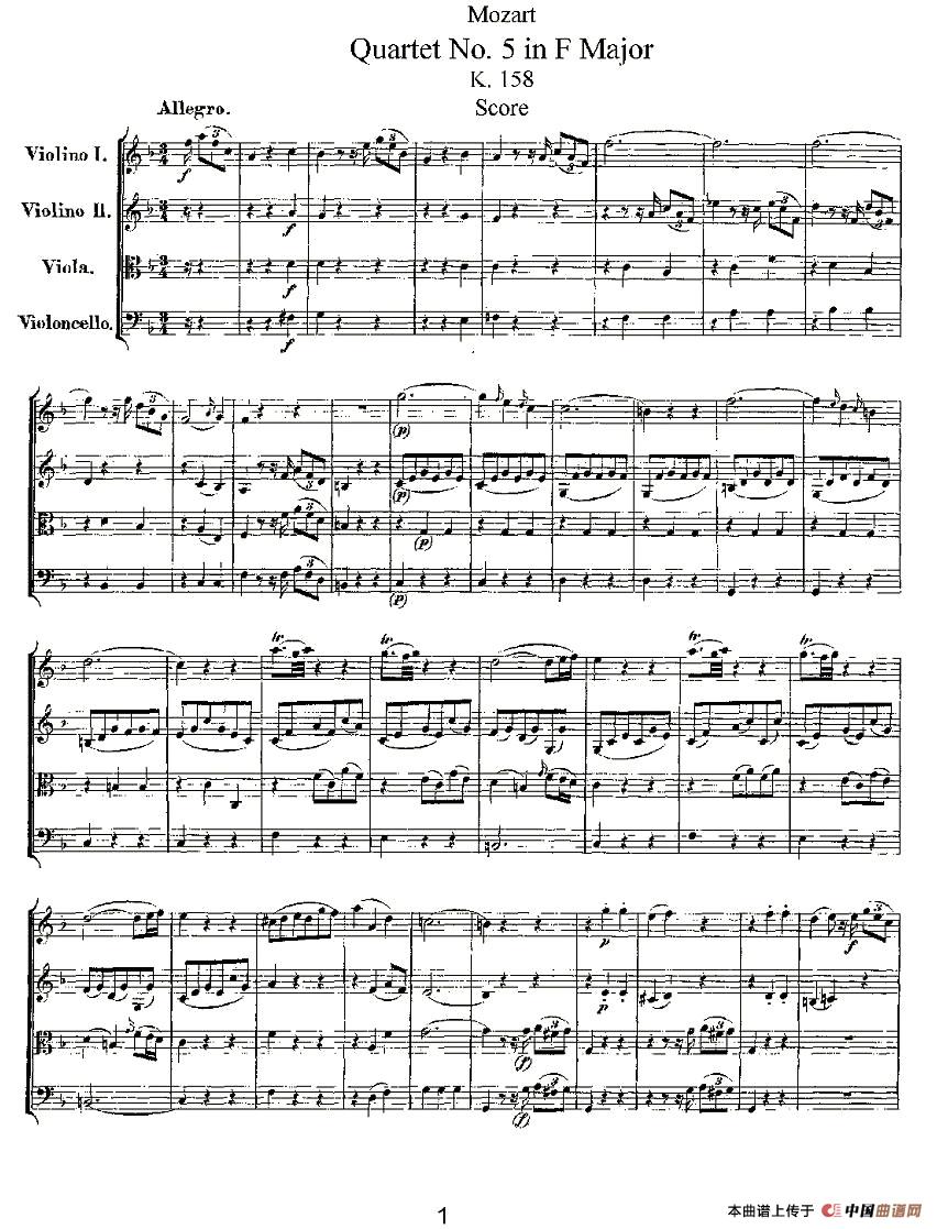 Quartet No. 5 in F Major, K. 158（F大调第五弦乐四重奏）(1)K. 158 -001.jpg
