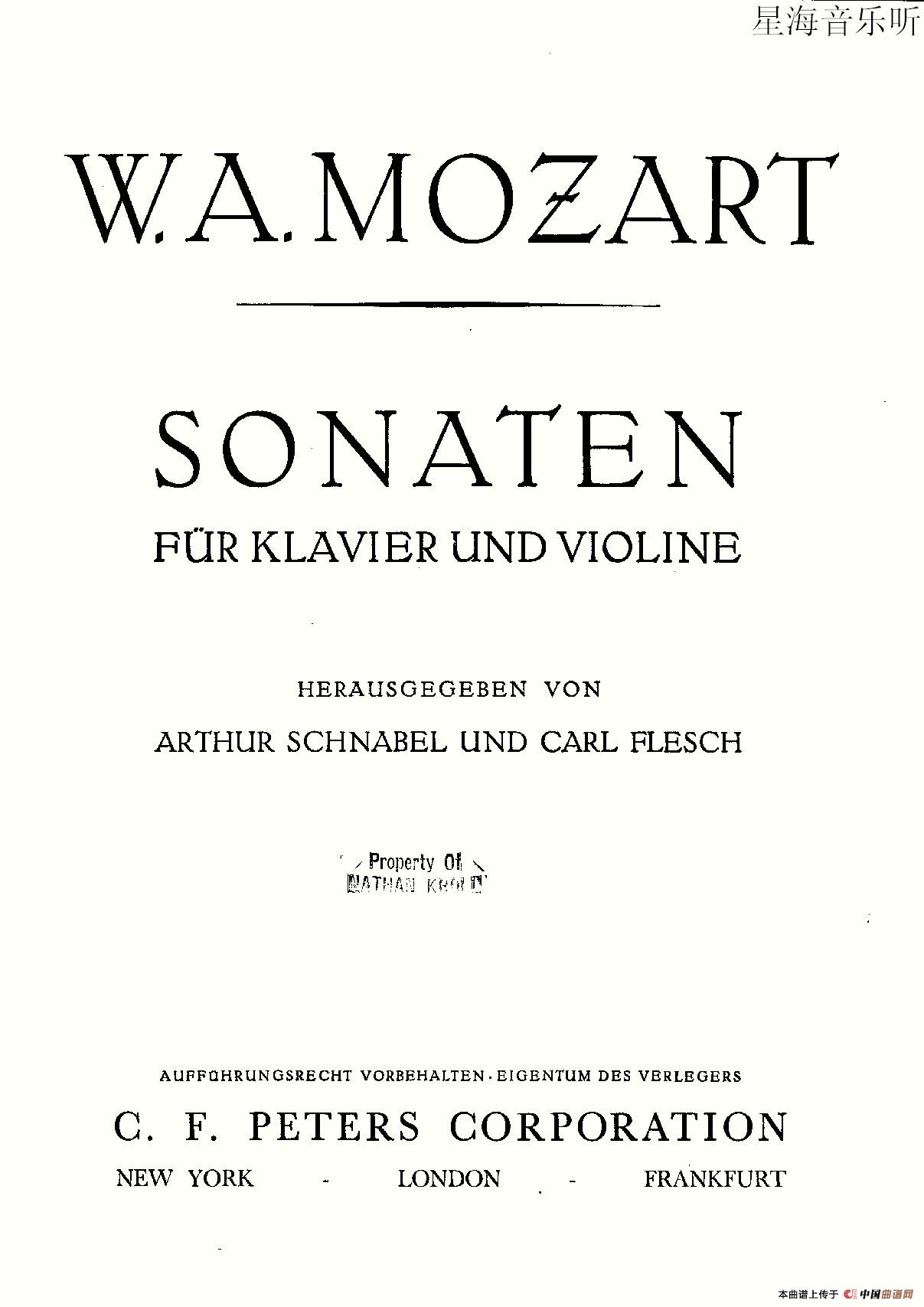 Mozart - Violin Sonata No.2, KV. 303（第二小提琴奏鸣曲）(1)KV. 305-001.jpg