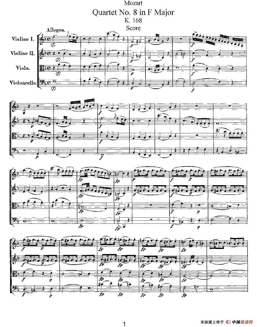 Quartet No. 8 in F Major, K. 168（F大调第八弦乐四重奏）(1)K. 168 -001.jpg