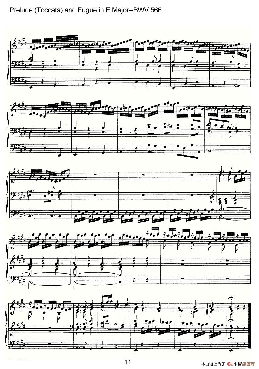 Prelude (Toccata) and Fugue in E Major--BWV 566（管风琴谱）(1)566-011.jpg